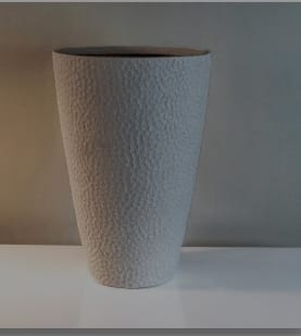 Taper Artis Planter in Fiberglass or Stone for Indoor Outdoor